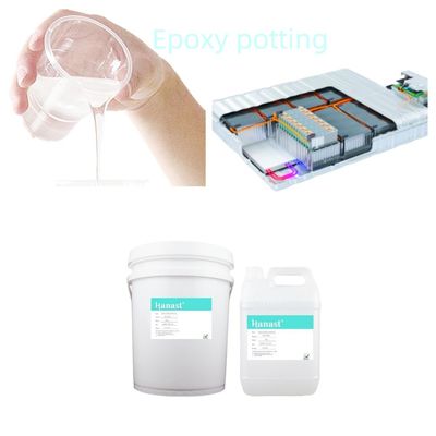 kaufen Zwei Komponenten Epoxy-Potting-Verbindung Harz Wärmeleitfähigkeit Klar schwarze Flüssigkeit Online-Herstellung