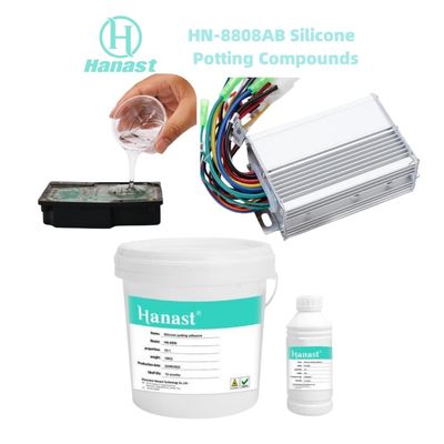comprare Gel di silicone liquido sfuso bicomponente isolante nero per incapsulamento elettronico fabbricazione online