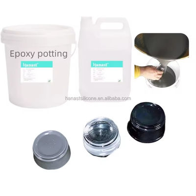 Black High Temperature Potting Compound Epoxy Electronic Bulk Liquid Silicone 5:1